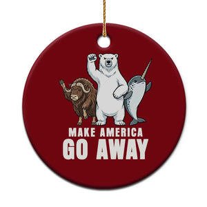 Funny Make America Go Away Ceramic Ornament Anti Authoritarian Political Gag Gift TS12 1pc Red Print Your Wear