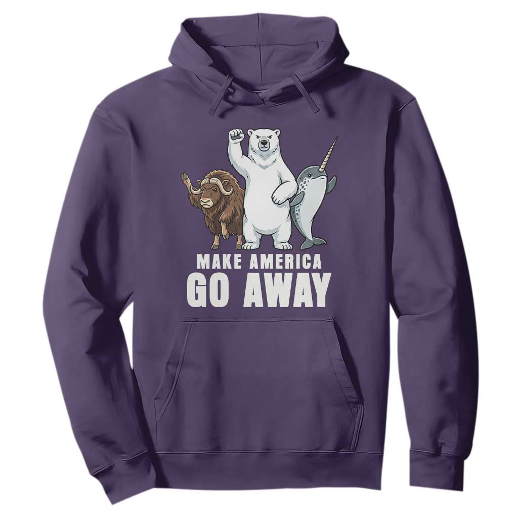 Funny Make America Go Away Hoodie Anti Authoritarian Political Gag Gift TS12 Purple Print Your Wear