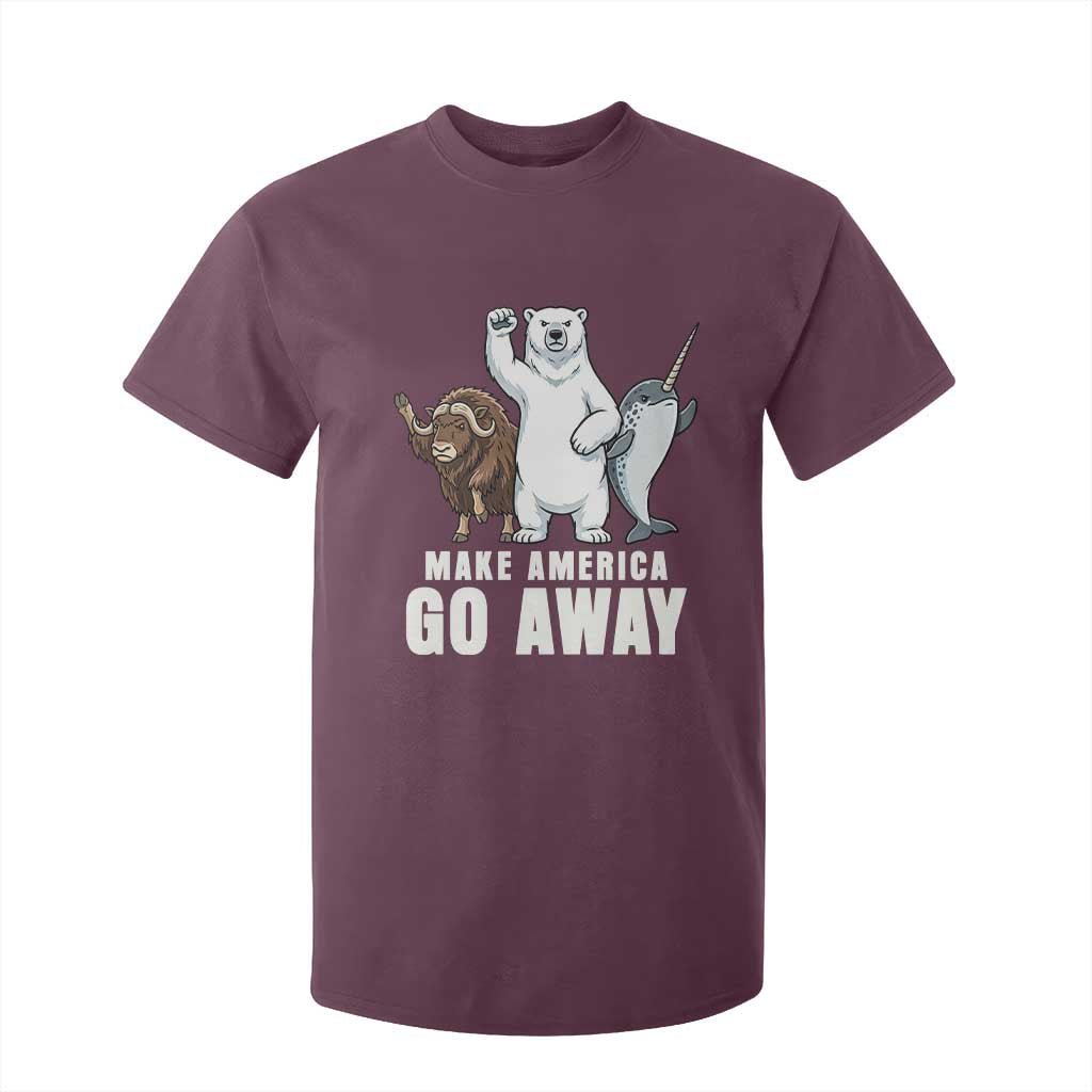 Funny Make America Go Away T Shirt For Kid Anti Authoritarian Political Gag Gift TS12 Maroon Print Your Wear