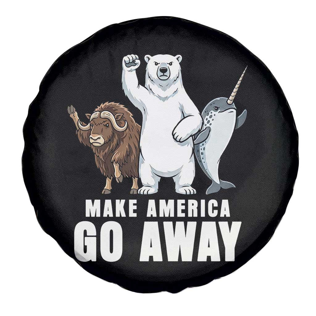 Funny Make America Go Away Spare Tire Cover Anti Authoritarian Political Gag Gift TS12 Print Your Wear