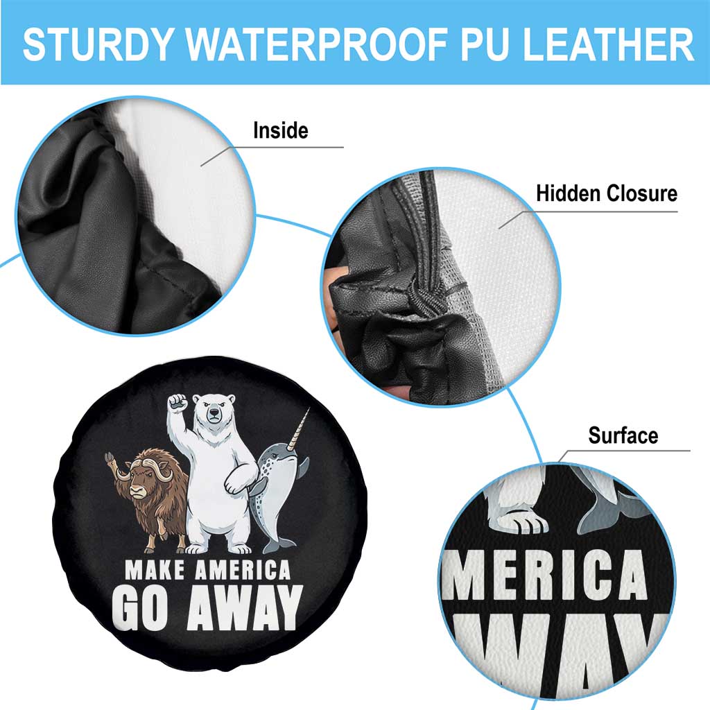 Funny Make America Go Away Spare Tire Cover Anti Authoritarian Political Gag Gift TS12 Print Your Wear