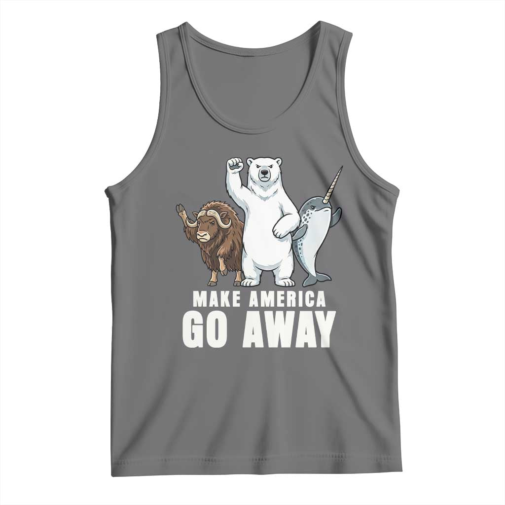 Funny Make America Go Away Tank Top Anti Authoritarian Political Gag Gift TS12 Black Heather Print Your Wear