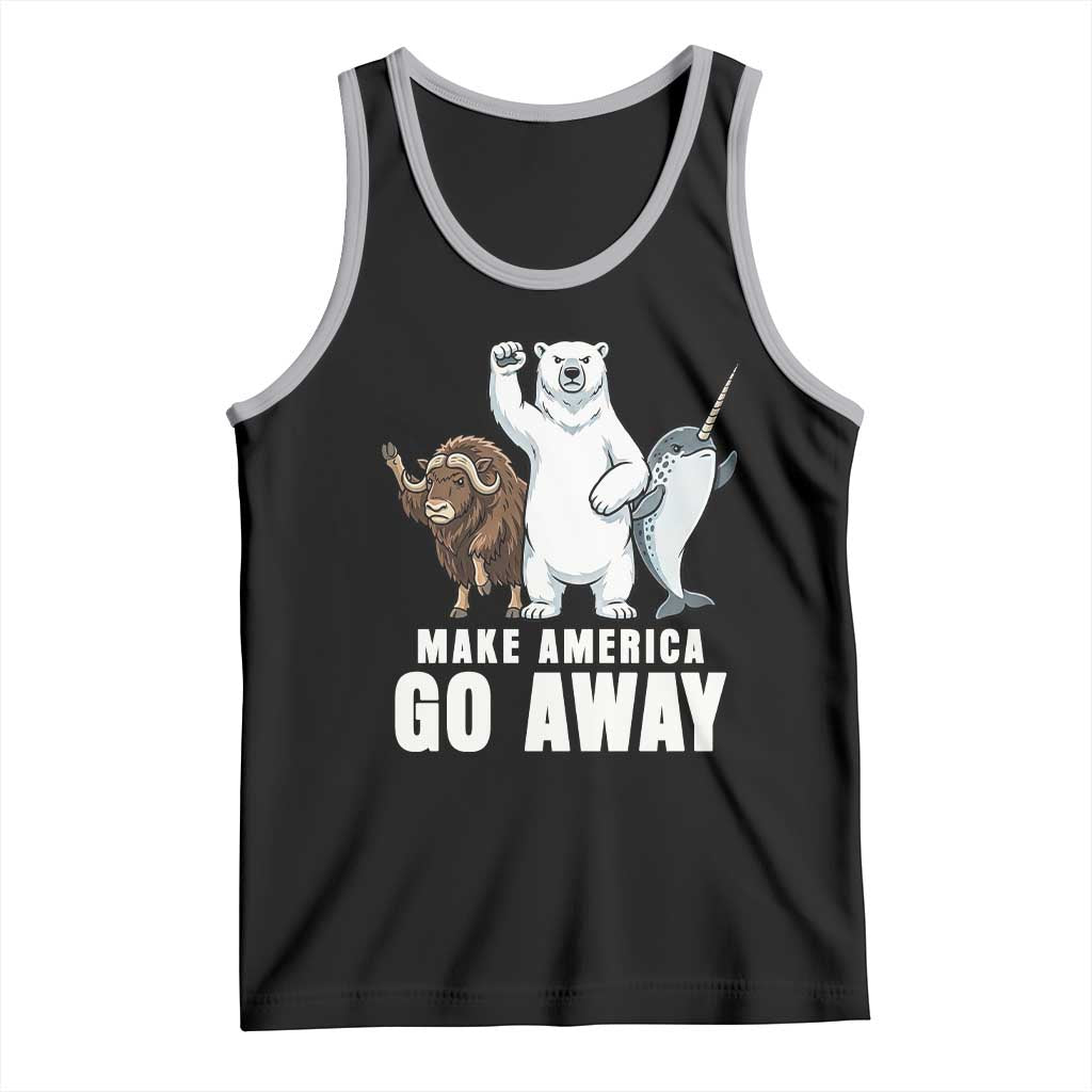 Funny Make America Go Away Tank Top Anti Authoritarian Political Gag Gift TS12 Black Athletic Heather Print Your Wear