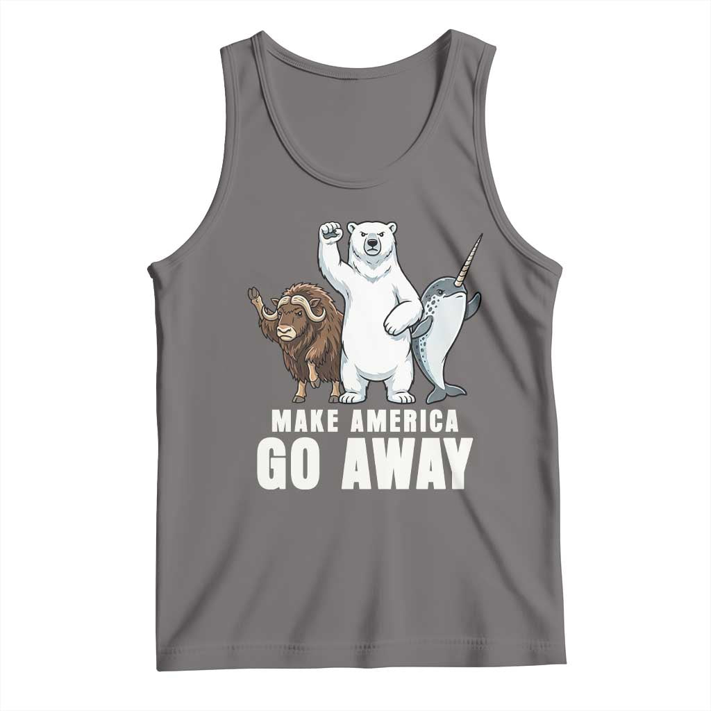 Funny Make America Go Away Tank Top Anti Authoritarian Political Gag Gift TS12 Deep Heather Print Your Wear