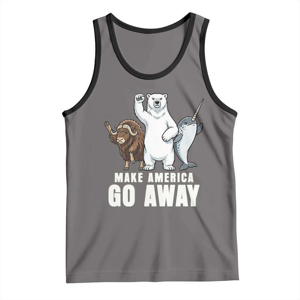 Funny Make America Go Away Tank Top Anti Authoritarian Political Gag Gift TS12 Deep Heather Black Print Your Wear