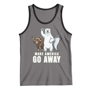 Funny Make America Go Away Tank Top Anti Authoritarian Political Gag Gift TS12 Deep Heather Black Print Your Wear