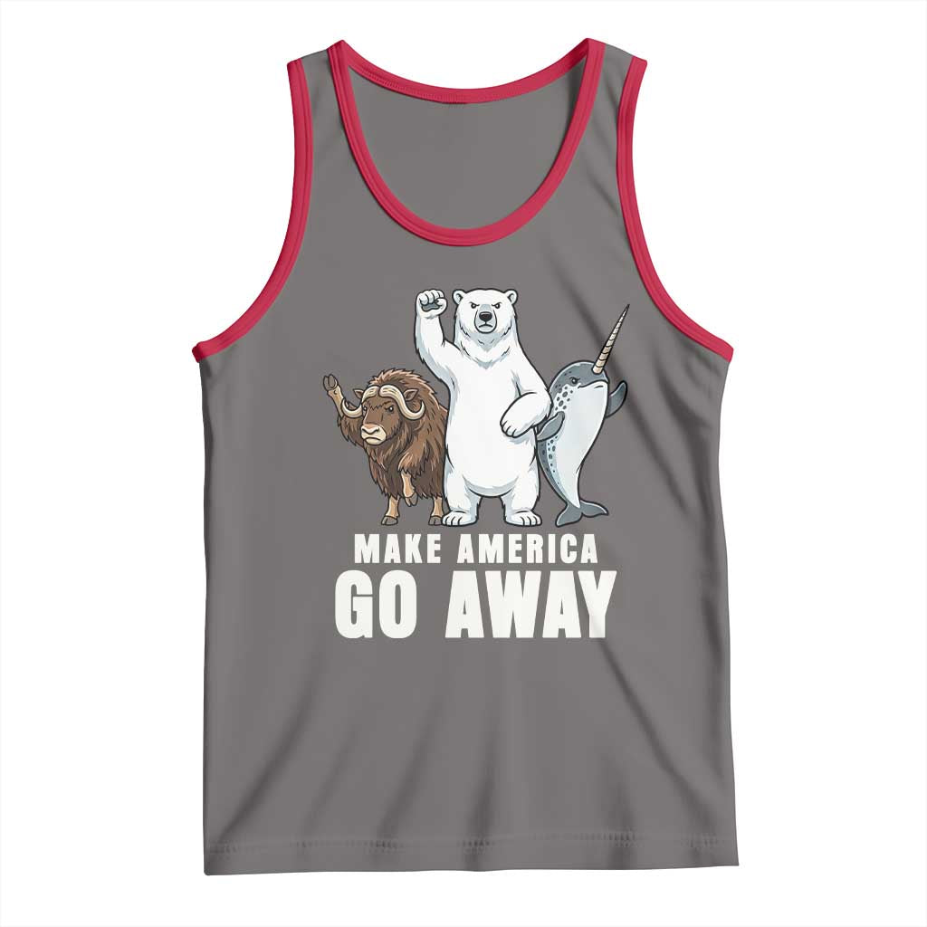 Funny Make America Go Away Tank Top Anti Authoritarian Political Gag Gift TS12 Deep Heather Red Print Your Wear