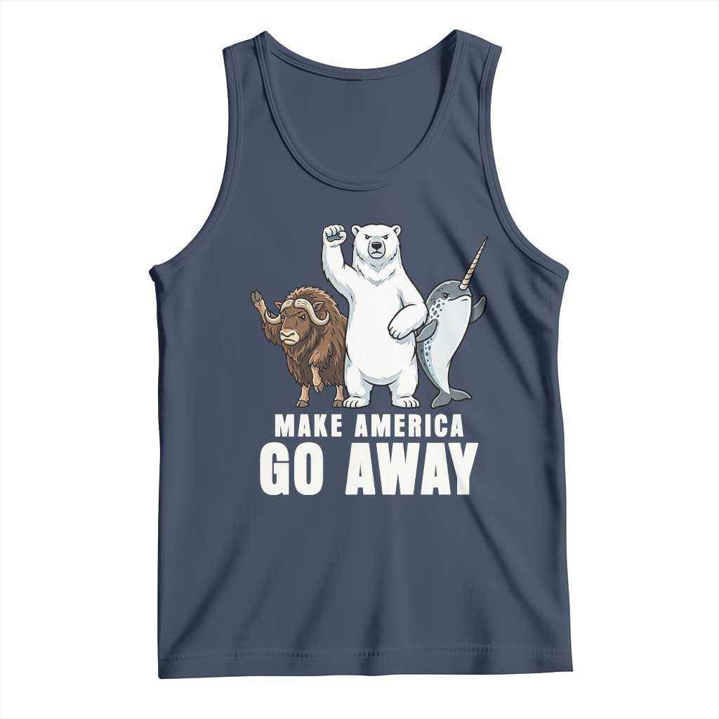 Funny Make America Go Away Tank Top Anti Authoritarian Political Gag Gift TS12 Navy Print Your Wear