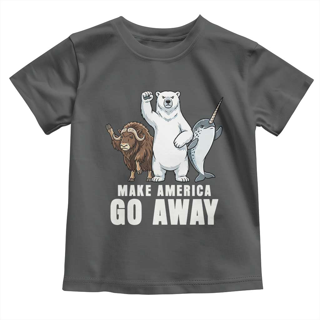 Funny Make America Go Away Toddler T Shirt Anti Authoritarian Political Gag Gift TS12 Dark Heather Print Your Wear