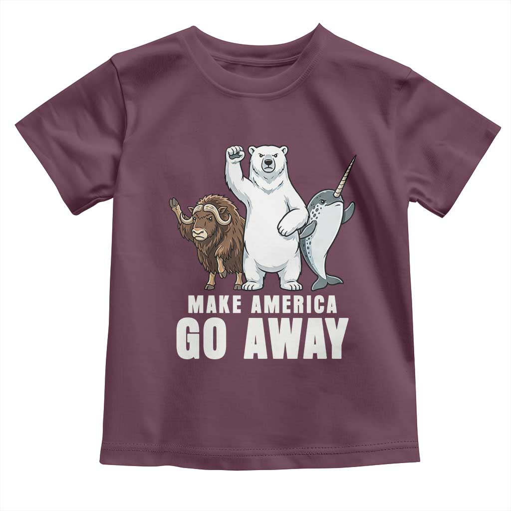 Funny Make America Go Away Toddler T Shirt Anti Authoritarian Political Gag Gift TS12 Maroon Print Your Wear