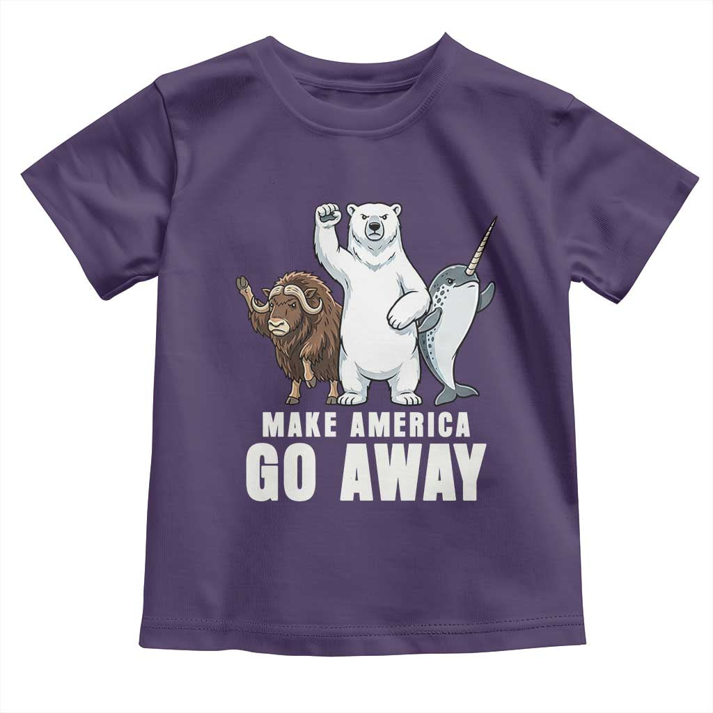 Funny Make America Go Away Toddler T Shirt Anti Authoritarian Political Gag Gift TS12 Purple Print Your Wear