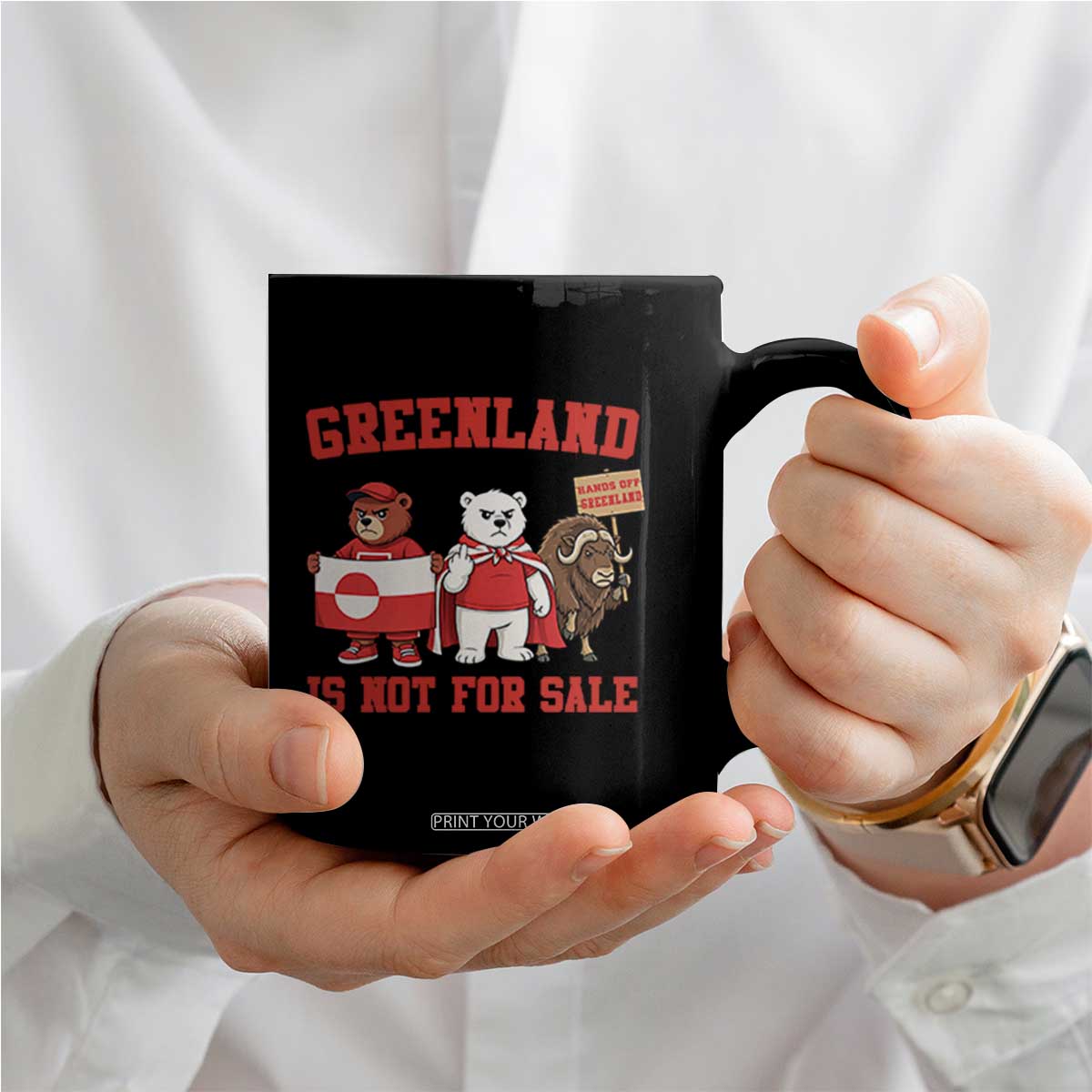 Greenland Is Not For Sale Coffee Mug Greenland Lover Support TS12 Print Your Wear