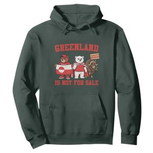 Greenland Is Not For Sale Hoodie Greenland Lover Support TS12 Dark Forest Green Print Your Wear