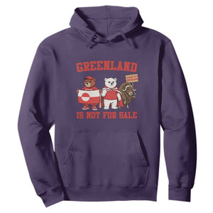 Greenland Is Not For Sale Hoodie Greenland Lover Support TS12 Purple Print Your Wear