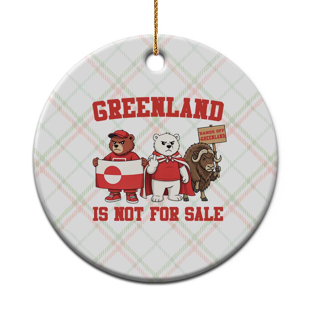 Greenland Is Not For Sale Ceramic Ornament Greenland Lover Support TS12 1pc Christmas Plaid Print Your Wear
