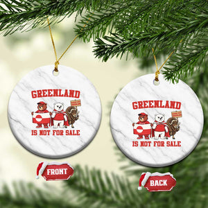 Greenland Is Not For Sale Ceramic Ornament Greenland Lover Support TS12 1pc White Marble Print Your Wear