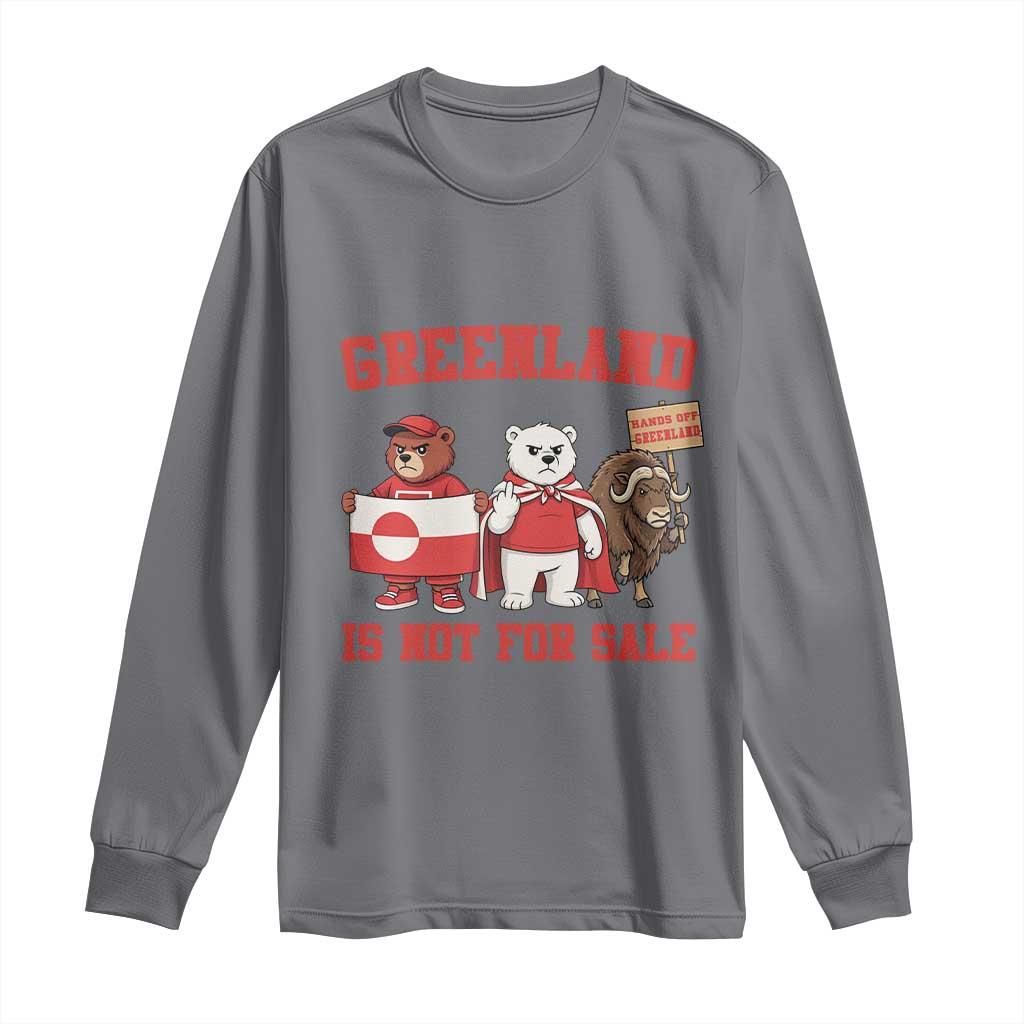 Greenland Is Not For Sale Long Sleeve Shirt Greenland Lover Support TS12 Charcoal Print Your Wear