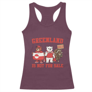 Greenland Is Not For Sale Racerback Tank Top Greenland Lover Support TS12 Maroon Print Your Wear
