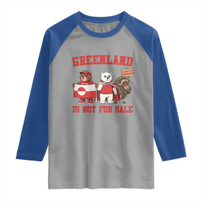 Greenland Is Not For Sale Raglan Shirt Greenland Lover Support TS12 Sport Gray Royal Print Your Wear