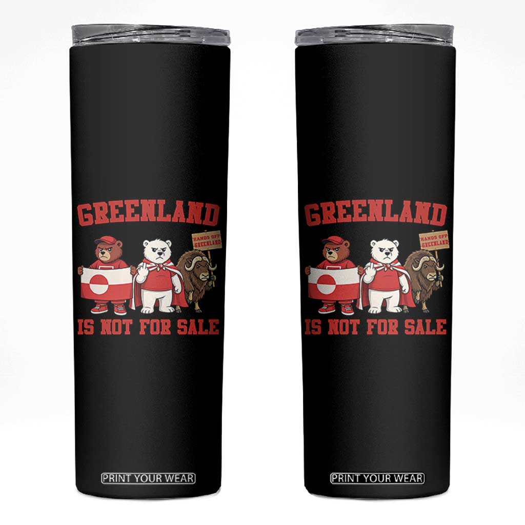 Greenland Is Not For Sale Skinny Tumbler Greenland Lover Support TS12 Black Print Your Wear