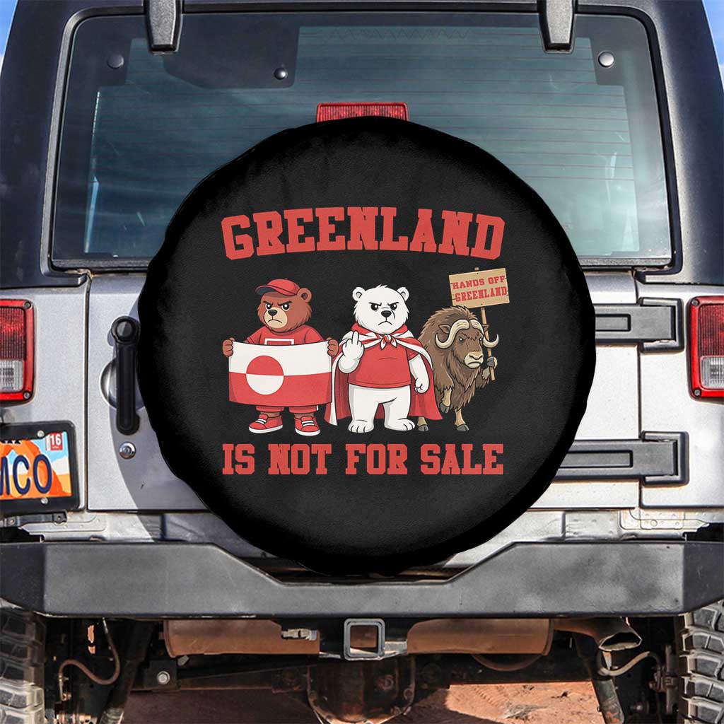 Greenland Is Not For Sale Spare Tire Cover Greenland Lover Support TS12 No hole Black Print Your Wear