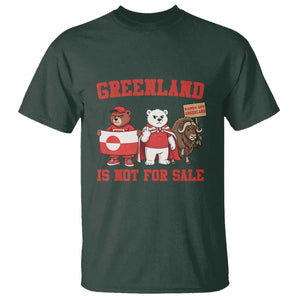 Greenland Is Not For Sale T Shirt Greenland Lover Support TS12 Dark Forest Green Print Your Wear
