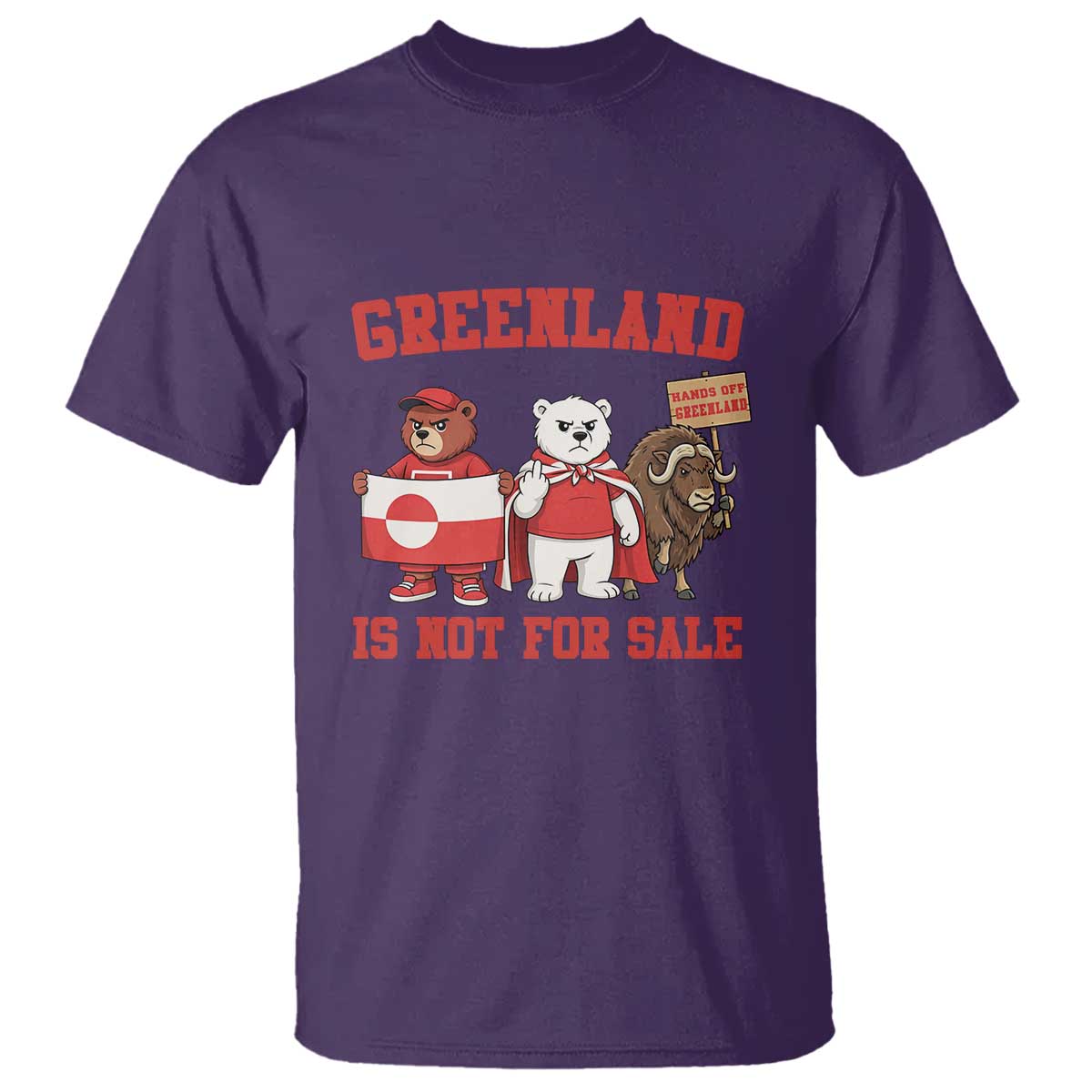 Greenland Is Not For Sale T Shirt Greenland Lover Support TS12 Purple Print Your Wear