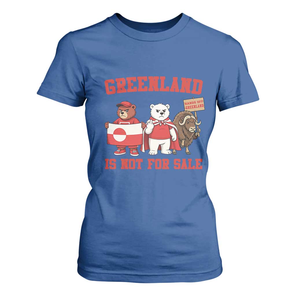 Greenland Is Not For Sale T Shirt For Women Greenland Lover Support TS12 Royal Blue Print Your Wear