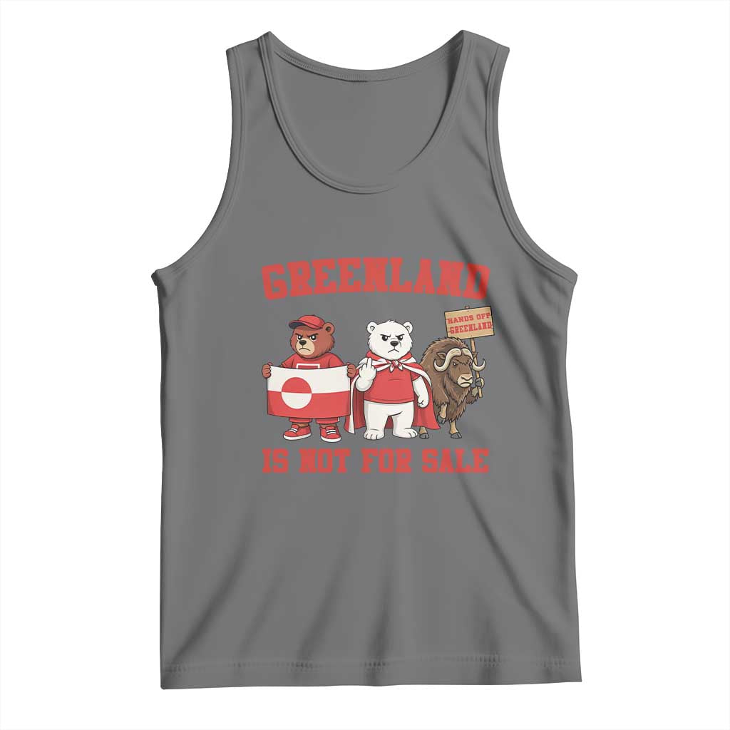 Greenland Is Not For Sale Tank Top Greenland Lover Support TS12 Black Heather Print Your Wear