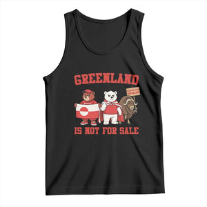 Greenland Is Not For Sale Tank Top Greenland Lover Support TS12 Black Print Your Wear