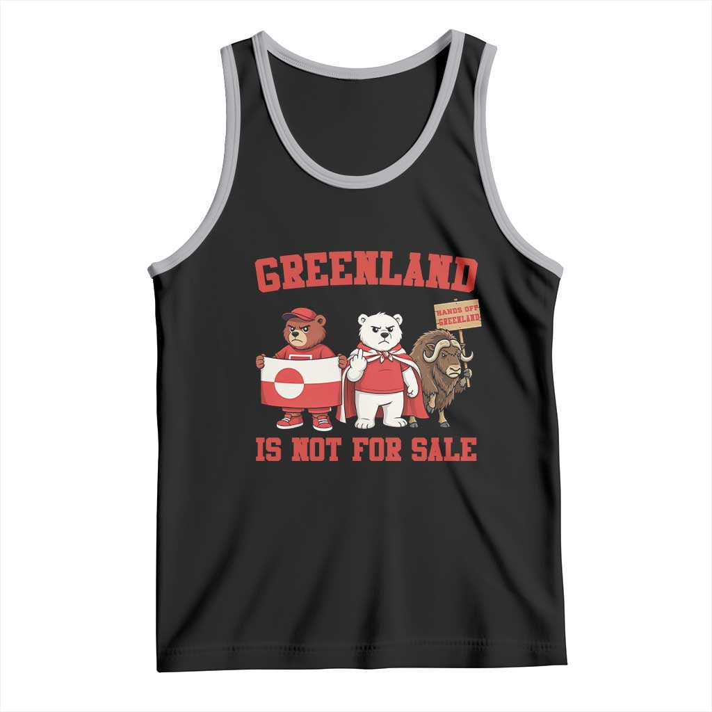 Greenland Is Not For Sale Tank Top Greenland Lover Support TS12 Black Athletic Heather Print Your Wear