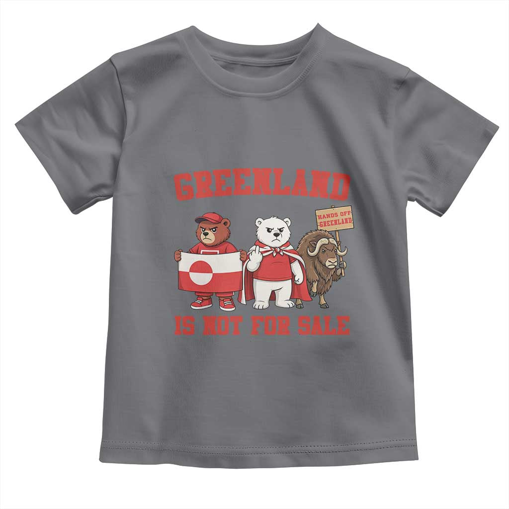 Greenland Is Not For Sale Toddler T Shirt Greenland Lover Support TS12 Charcoal Print Your Wear