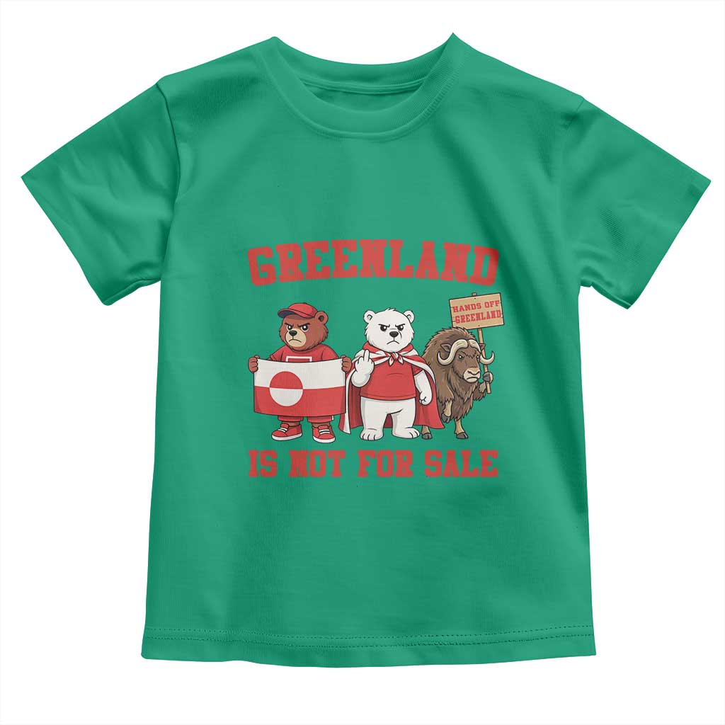 Greenland Is Not For Sale Toddler T Shirt Greenland Lover Support TS12 Irish Green Print Your Wear