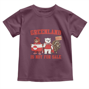 Greenland Is Not For Sale Toddler T Shirt Greenland Lover Support TS12 Maroon Print Your Wear