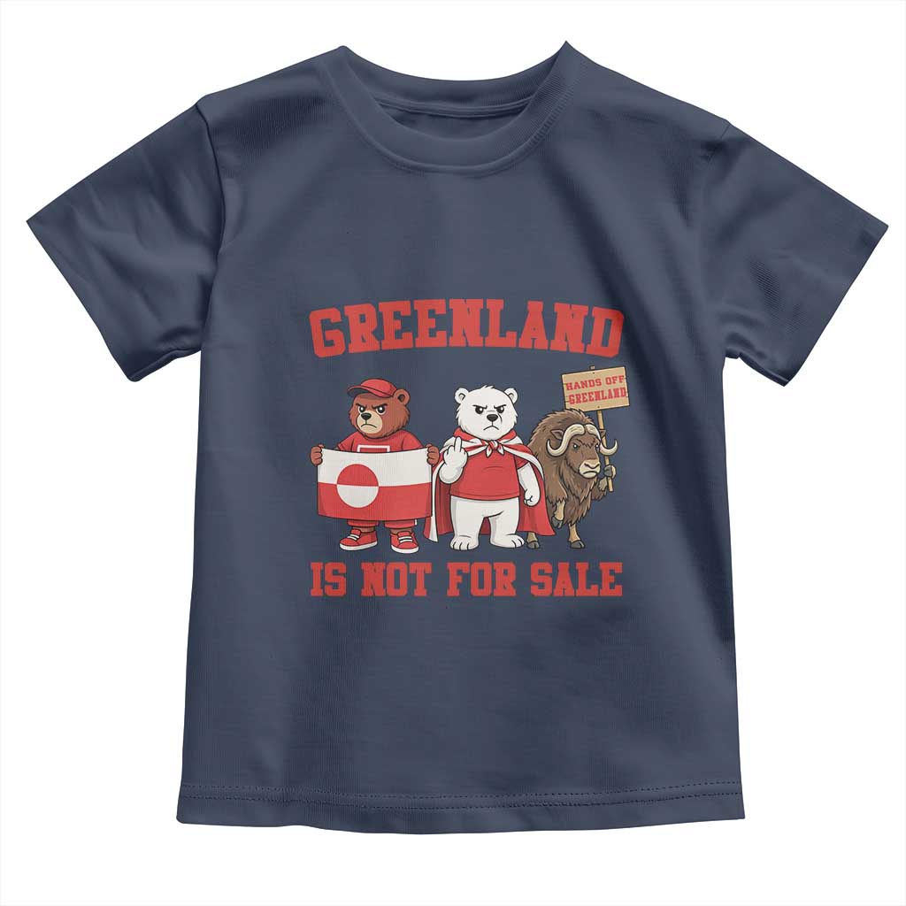 Greenland Is Not For Sale Toddler T Shirt Greenland Lover Support TS12 Navy Print Your Wear