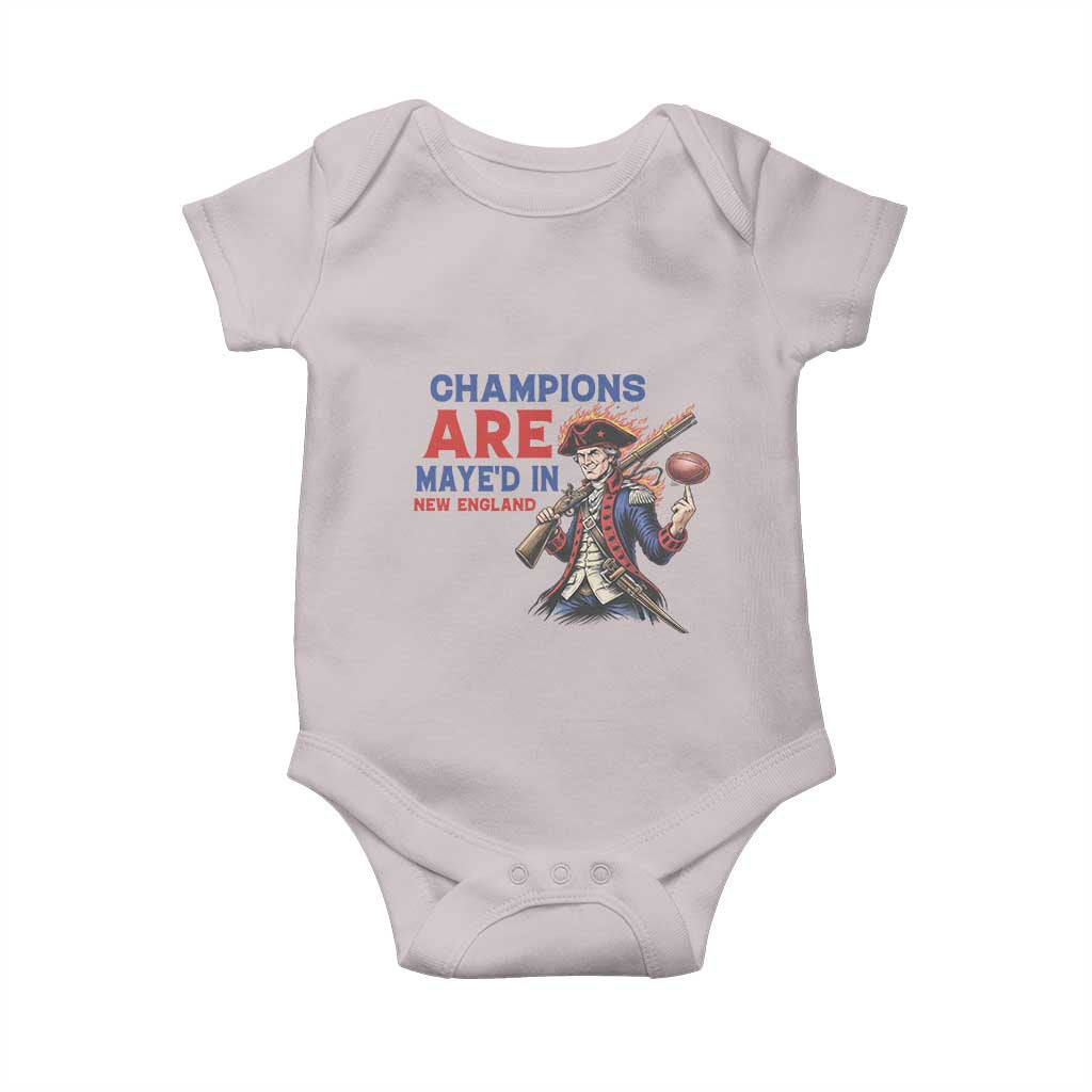 Champions Are Maye'd In New England Baby Onesie Game Day Sports Fan Gift TS12 Ice Gray Print Your Wear