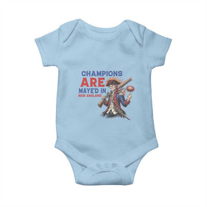 Champions Are Maye'd In New England Baby Onesie Game Day Sports Fan Gift TS12 Light Blue Print Your Wear