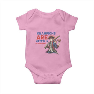 Champions Are Maye'd In New England Baby Onesie Game Day Sports Fan Gift TS12 Light Pink Print Your Wear