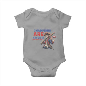 Champions Are Maye'd In New England Baby Onesie Game Day Sports Fan Gift TS12 Sport Gray Print Your Wear