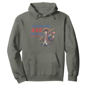 Champions Are Maye'd In New England Hoodie Game Day Sports Fan Gift TS12 Military Green Print Your Wear