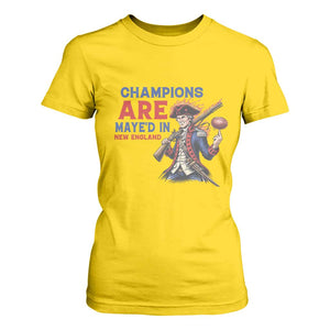 Champions Are Maye'd In New England T Shirt For Women Game Day Sports Fan Gift TS12 Daisy Print Your Wear