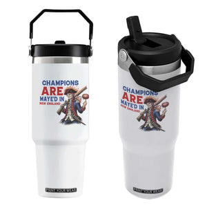 Champions Are Maye'd In New England Flip Straw Tumbler Game Day Sports Fan Gift TS12 One Size: 30 oz White Print Your Wear
