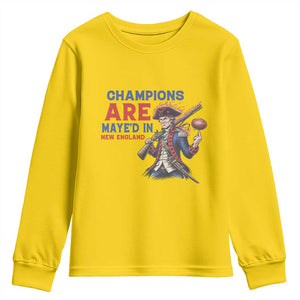 Champions Are Maye'd In New England Youth Sweatshirt Game Day Sports Fan Gift TS12 Daisy Print Your Wear