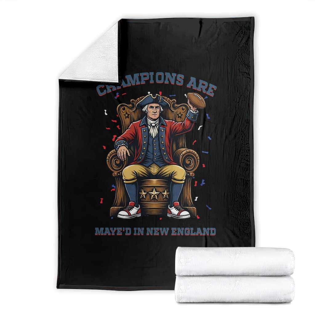 Champions Are Maye'd In NE Throw Blanket Football Quarterback Number 10 TS12 Black Print Your Wear