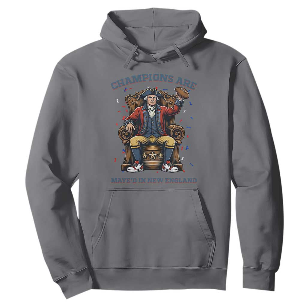 Champions Are Maye'd In NE Hoodie Football Quarterback Number 10 TS12 Charcoal Print Your Wear