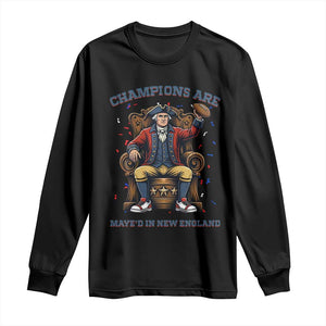 Champions Are Maye'd In NE Long Sleeve Shirt Football Quarterback Number 10 TS12 Black Print Your Wear