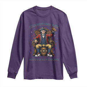 Champions Are Maye'd In NE Long Sleeve Shirt Football Quarterback Number 10 TS12 Purple Print Your Wear