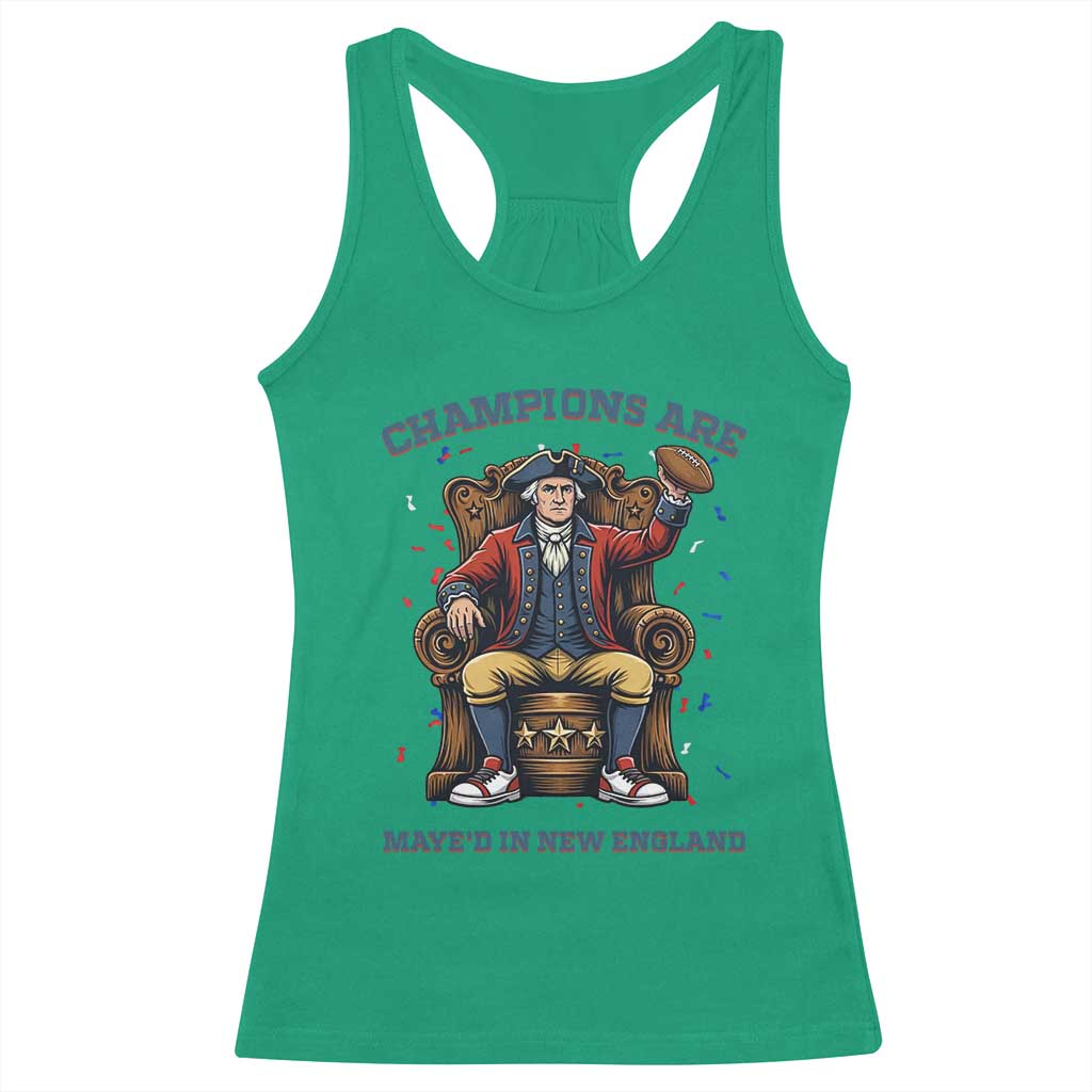 Champions Are Maye'd In NE Racerback Tank Top Football Quarterback Number 10 TS12 Irish Green Print Your Wear