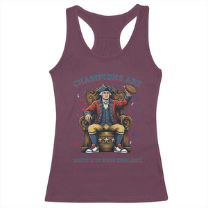 Champions Are Maye'd In NE Racerback Tank Top Football Quarterback Number 10 TS12 Maroon Print Your Wear