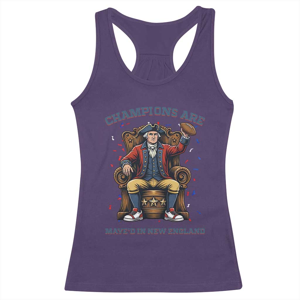Champions Are Maye'd In NE Racerback Tank Top Football Quarterback Number 10 TS12 Purple Print Your Wear
